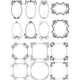 Vintage Elegant Frames Set