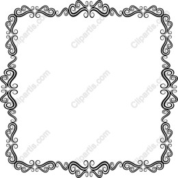 Elegant Black and White Decorative Frame