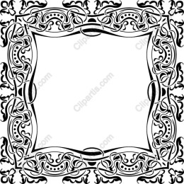 Elegant Black and White Decorative Frame
