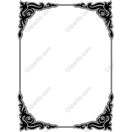 Elegant Black-and-White Ornate Frame