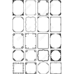 Elegant Frame Clipart Collection - 24 Unique
