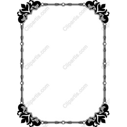Elegant Floral Frame in Black and White
