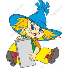 Whimsical Boy with Blue Hat