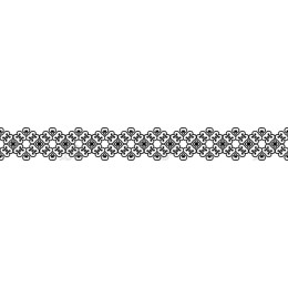 Elegant Black Floral Border