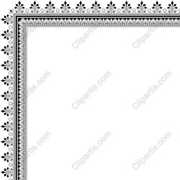 Elegant Black and White Floral Frame