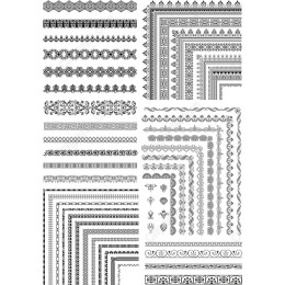 Vintage Decorative Borders Clipart Set