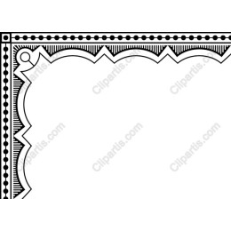 Elegant Black and White Decorative Border
