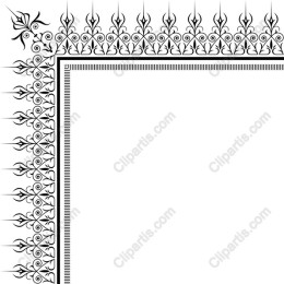 Ornamental Border - Black and White Elegant