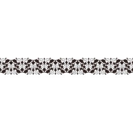Elegant Floral Border - Intricate Black & White