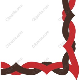 Elegant Intertwined Frame in Red and Brown