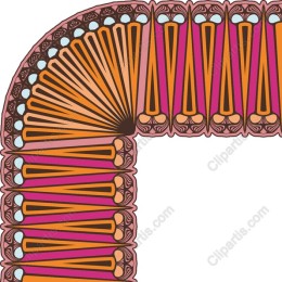 Vibrant Stylized Fan Pattern