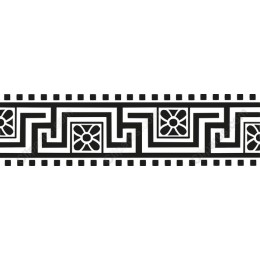 Elegant Black and White Ornamental Border