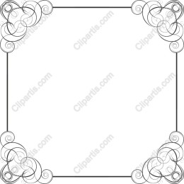 Elegant Swirl Frame - Black & White
