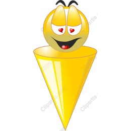 Joyful Yellow Cone Character