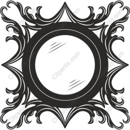Vintage Ornate Mirror Clipart