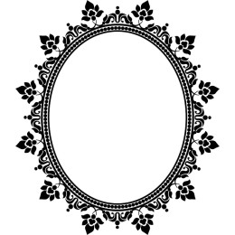 Elegant Black Floral Frame