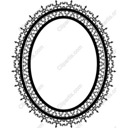 Vintage Oval Floral Frame