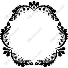 Elegant Black Floral Frame