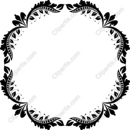 Exquisite Black Floral Frame