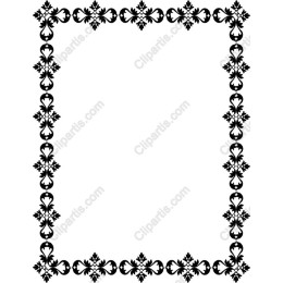 Elegant Black Ornamental Frame