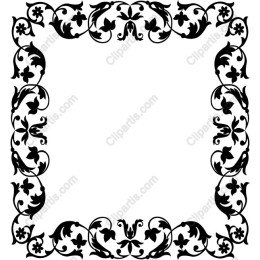 Elegant Black Floral Frame