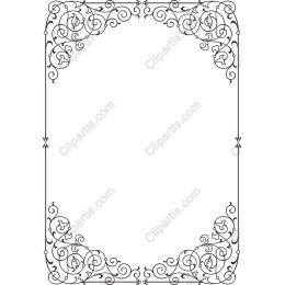 Elegant Vintage Floral Border