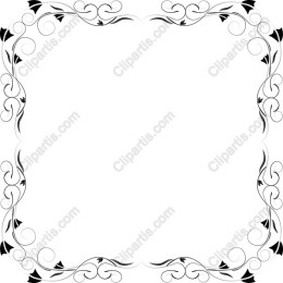 Elegant Black Floral Decorative Frame