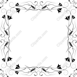 Black Floral Frame