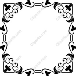 Elegant Black Decorative Border