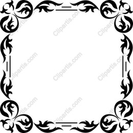 Elegant Black and White Ornate Frame