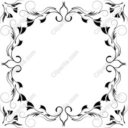 Elegant Black Floral Frame