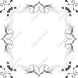 Elegant Black and White Ornate Border