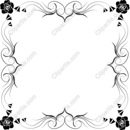 Black Roses Decorative Frame