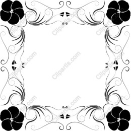 Black Floral Frame