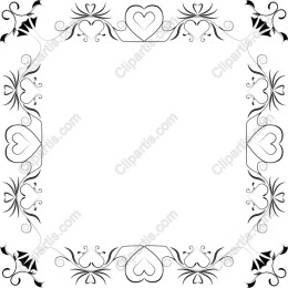 Elegant Heart and Floral Decorative Frame