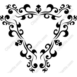 Elegant Black Triangular Floral