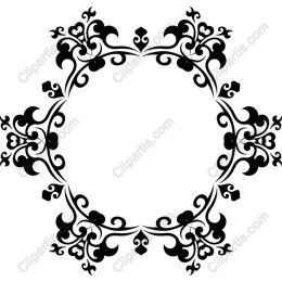 Elegant Black Floral Frame