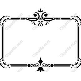 Elegant Black and White Ornamental Frame