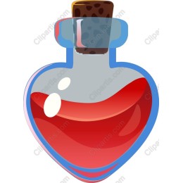 Heart-Shaped Potion Bottle