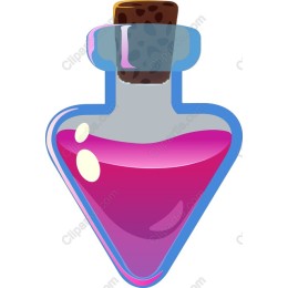 Whimsical Pink Potion Bottle