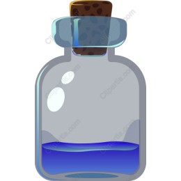  Bottle with Blue Liquid