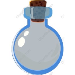 Elegant Blue Potion Bottle