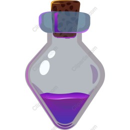 Magical Purple Potion Bottle