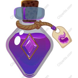 Whimsical Purple Potion Bottle