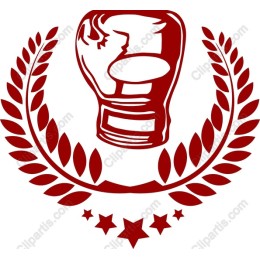 Boxing Glove with Laurel Wreath and Stars