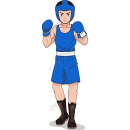Dynamic Young Male Boxer