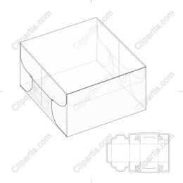 Transparent Box Packaging Template