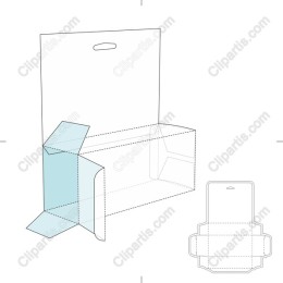 Editable Packaging Box Template with Hang Tab