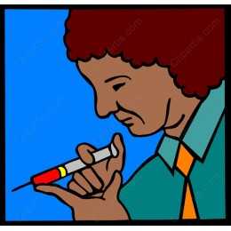 Artistic of a Painter Using a Syringe Brush