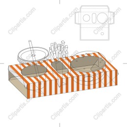 Colorful Fast-Food Tray and